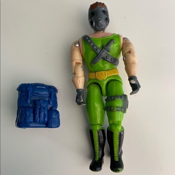 Lanard CORPS THE GASMAN ACTION FIGURE 1990s Vintage with Backpack Broken Thumb - Picture 8 of 8